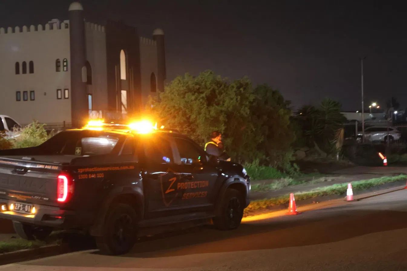 Z Protection Services patrol vehicles responding at night