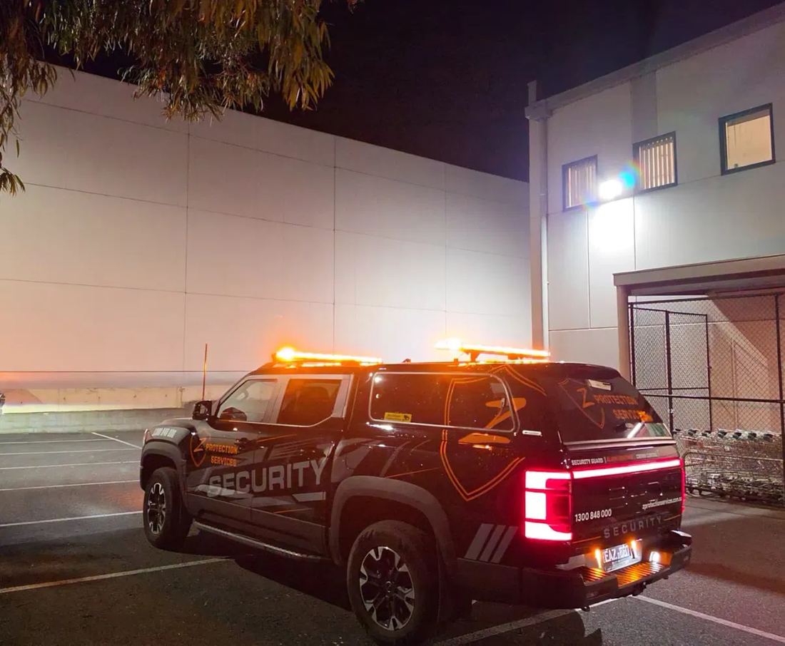 Z Protection Services response unit attending a premises at night